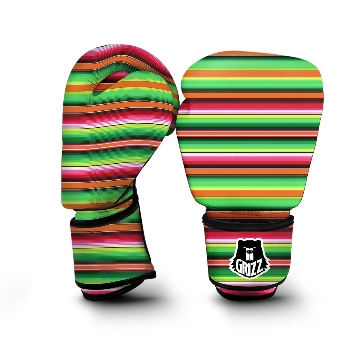 Baja Serape Mexican Blanket Pattern Print Boxing Gloves-grizzshop