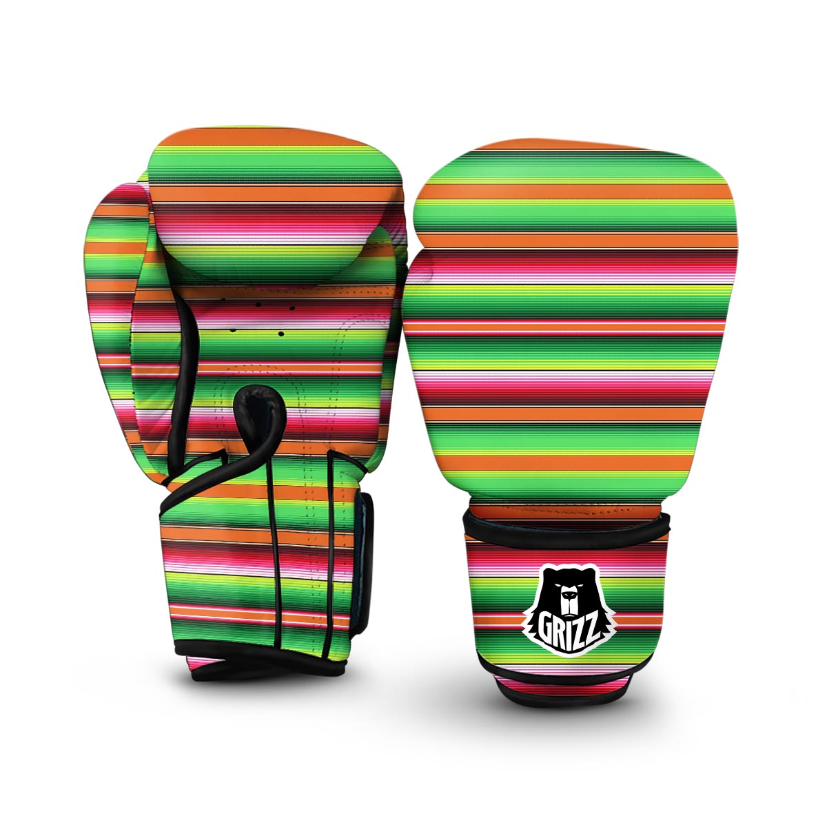 Baja Serape Mexican Blanket Pattern Print Boxing Gloves-grizzshop