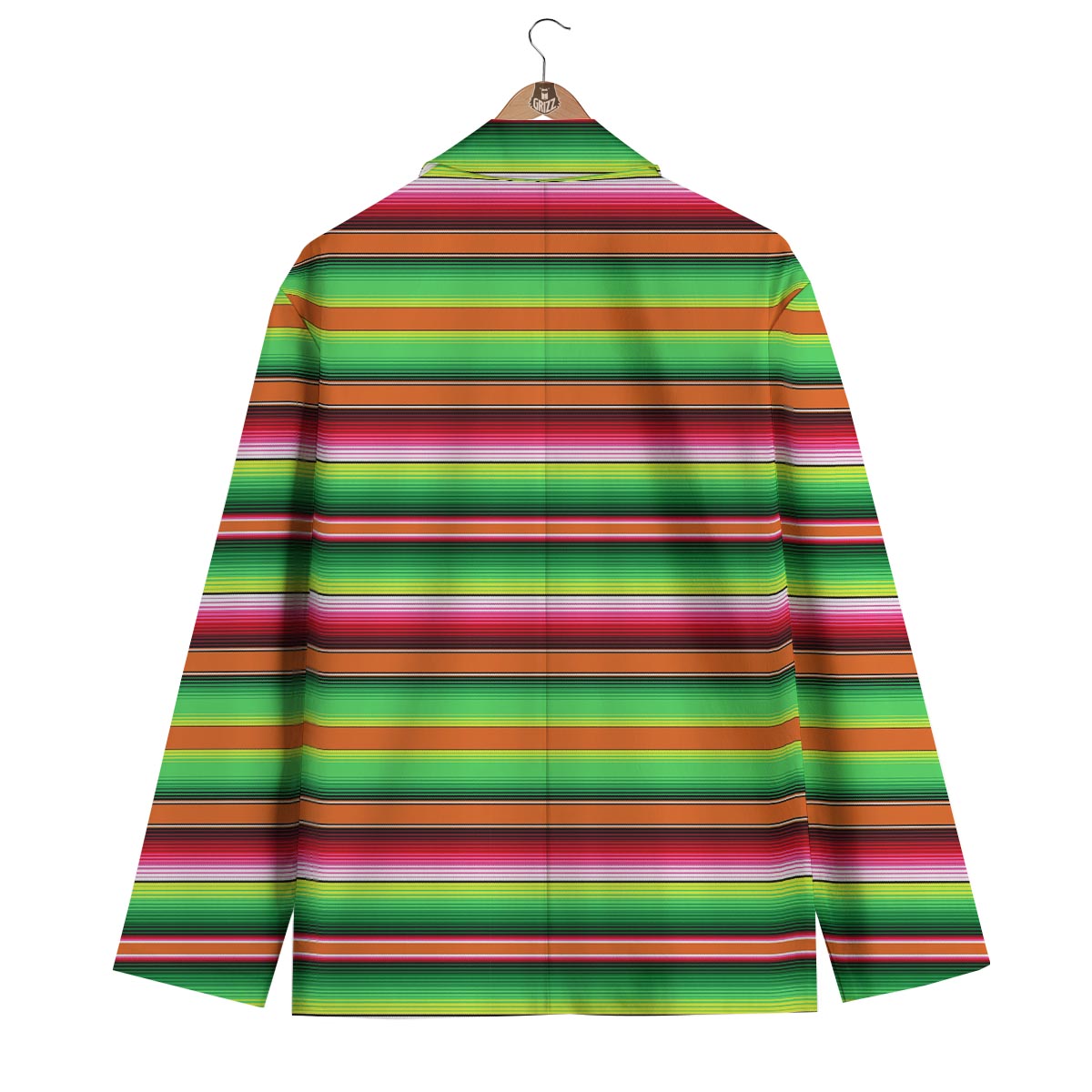 Baja Serape Mexican Blanket Pattern Print Men's Blazer-grizzshop