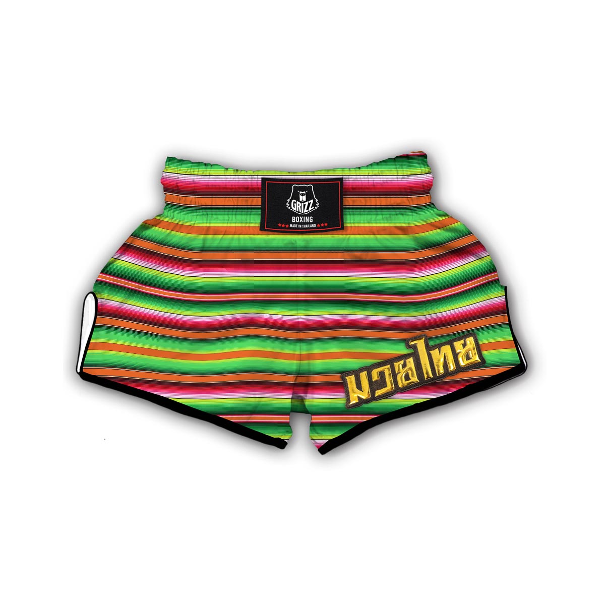 Baja Serape Mexican Blanket Pattern Print Muay Thai Boxing Shorts-grizzshop