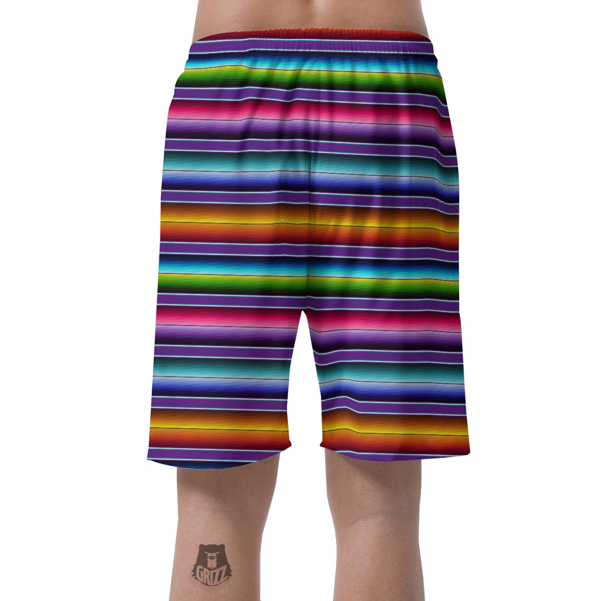 Baja Serape Print Men's Shorts-grizzshop