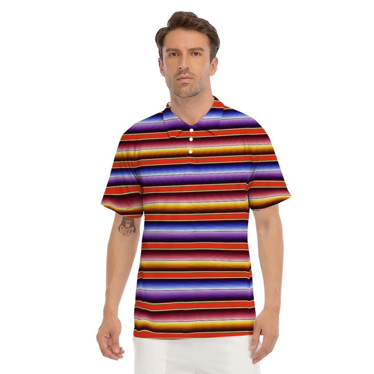 Baja Print Men's Golf Shirts-grizzshop
