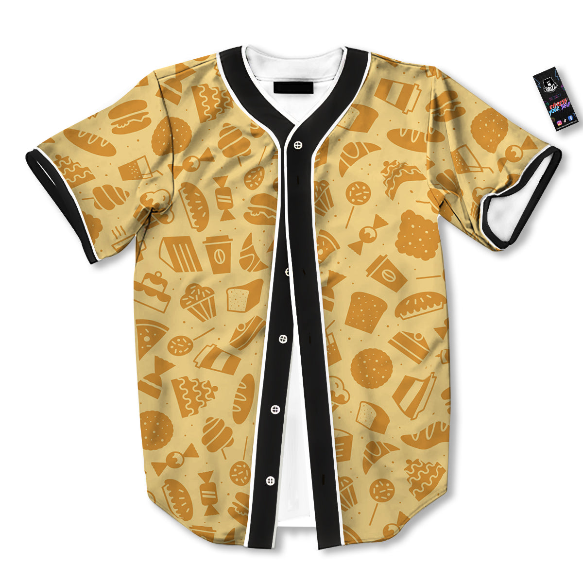 Bakery And Dessert Print Pattern Baseball Jersey-grizzshop