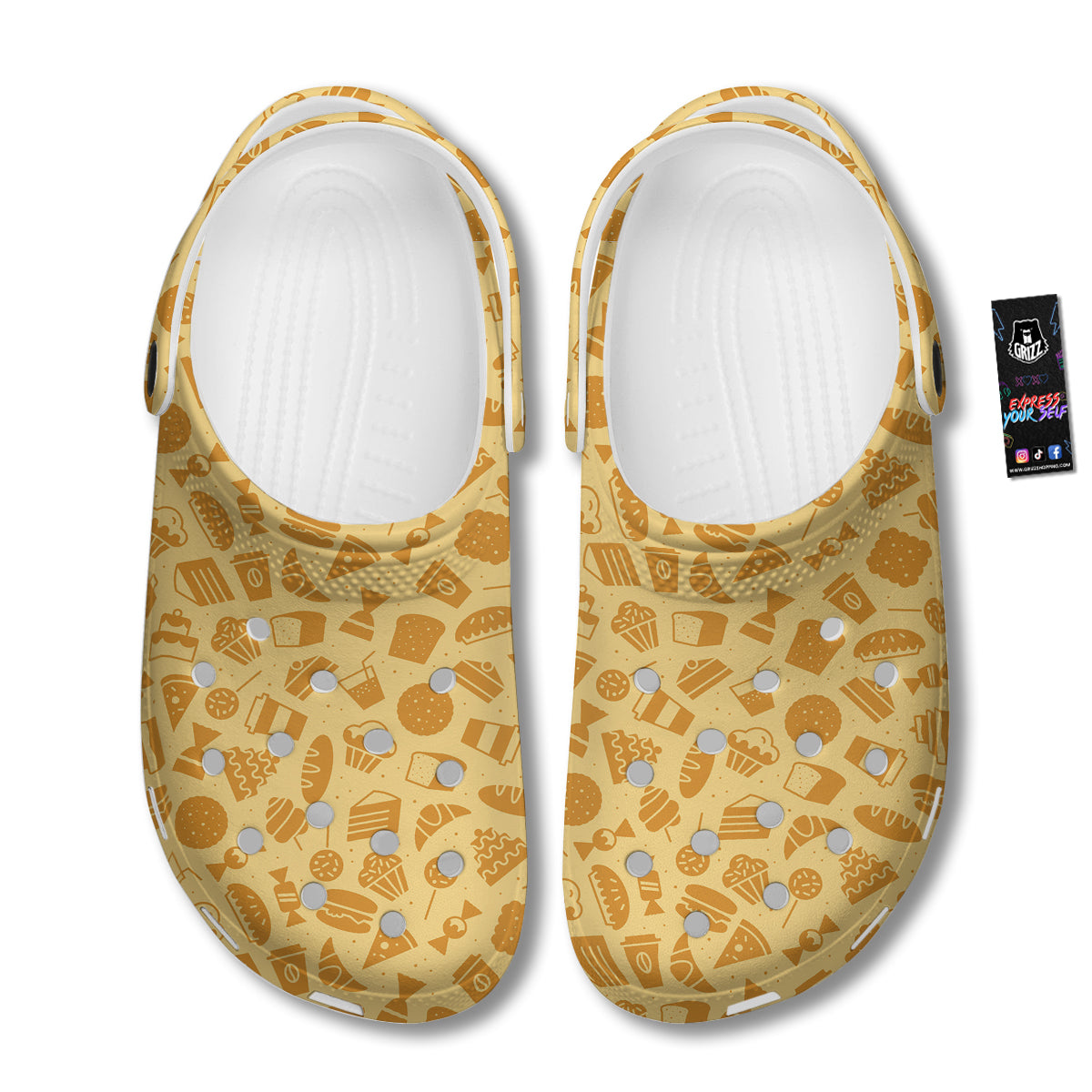 Bakery And Dessert Print Pattern Clog-grizzshop