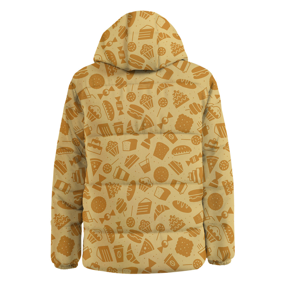 Bakery And Dessert Print Pattern Down Jacket-grizzshop