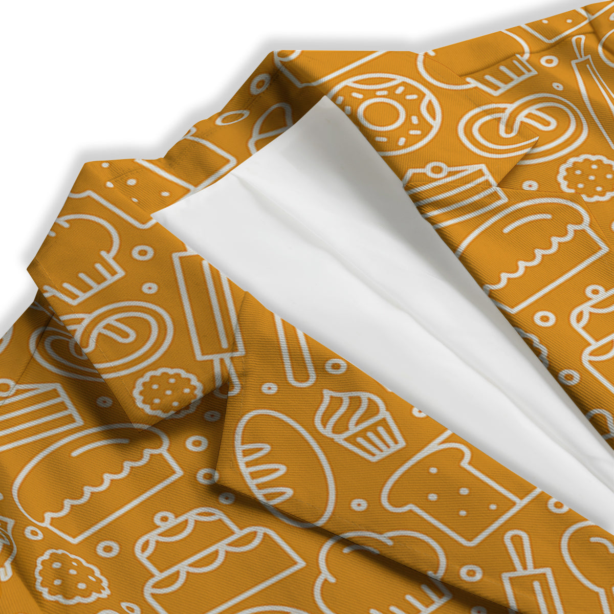 Bakery Yellow Print Pattern Women's Blazer-grizzshop