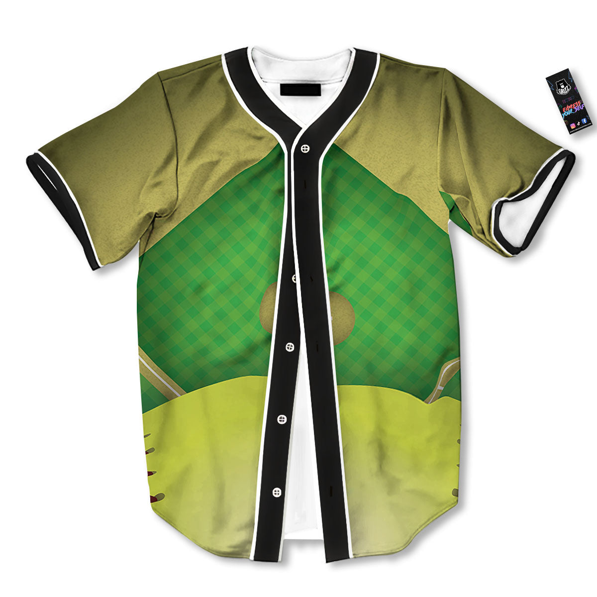 Ball And Softball Field Print Baseball Jersey-grizzshop