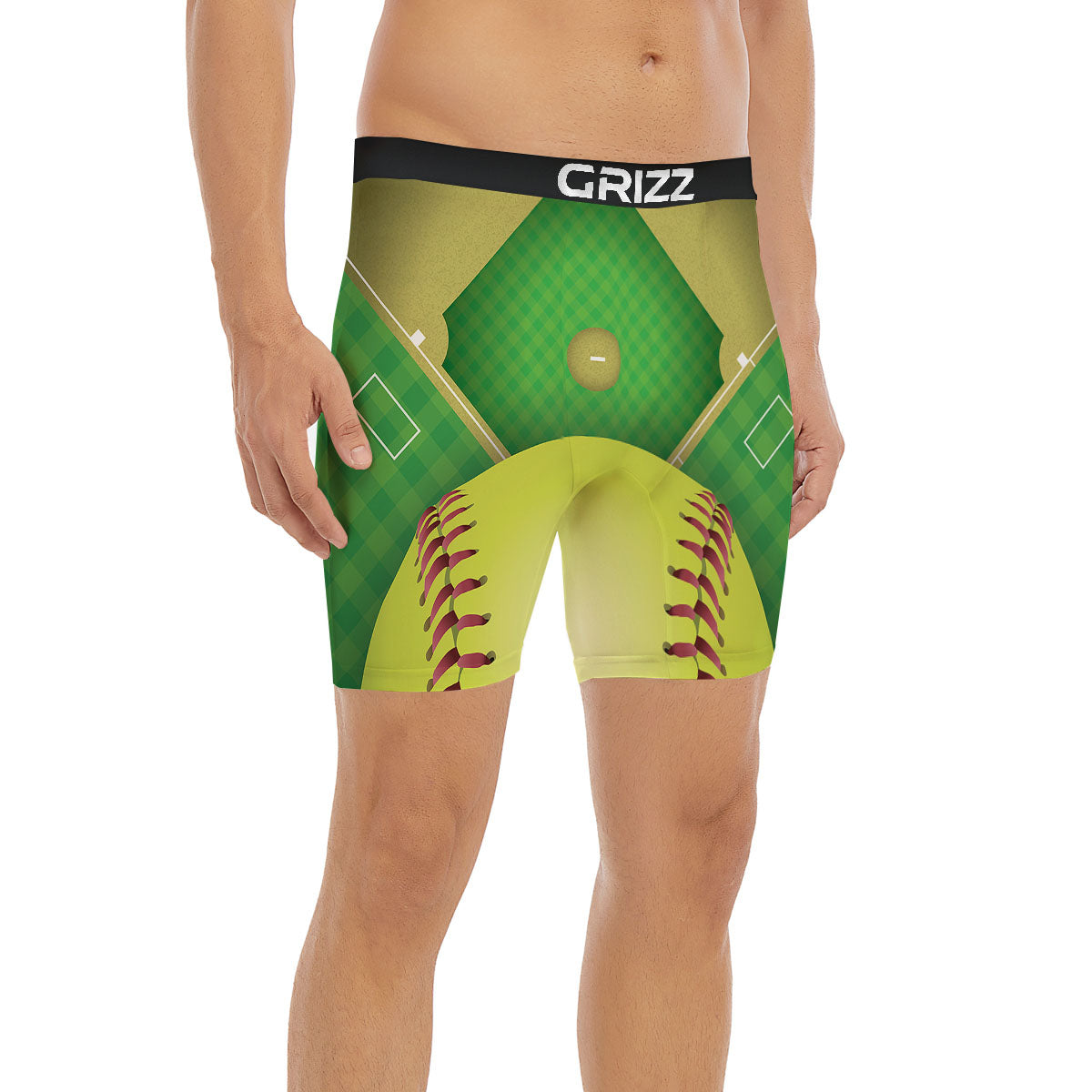 Ball And Softball Field Print Boxer Briefs-grizzshop