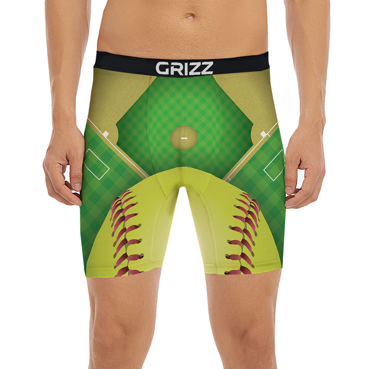 Ball And Softball Field Print Boxer Briefs-grizzshop
