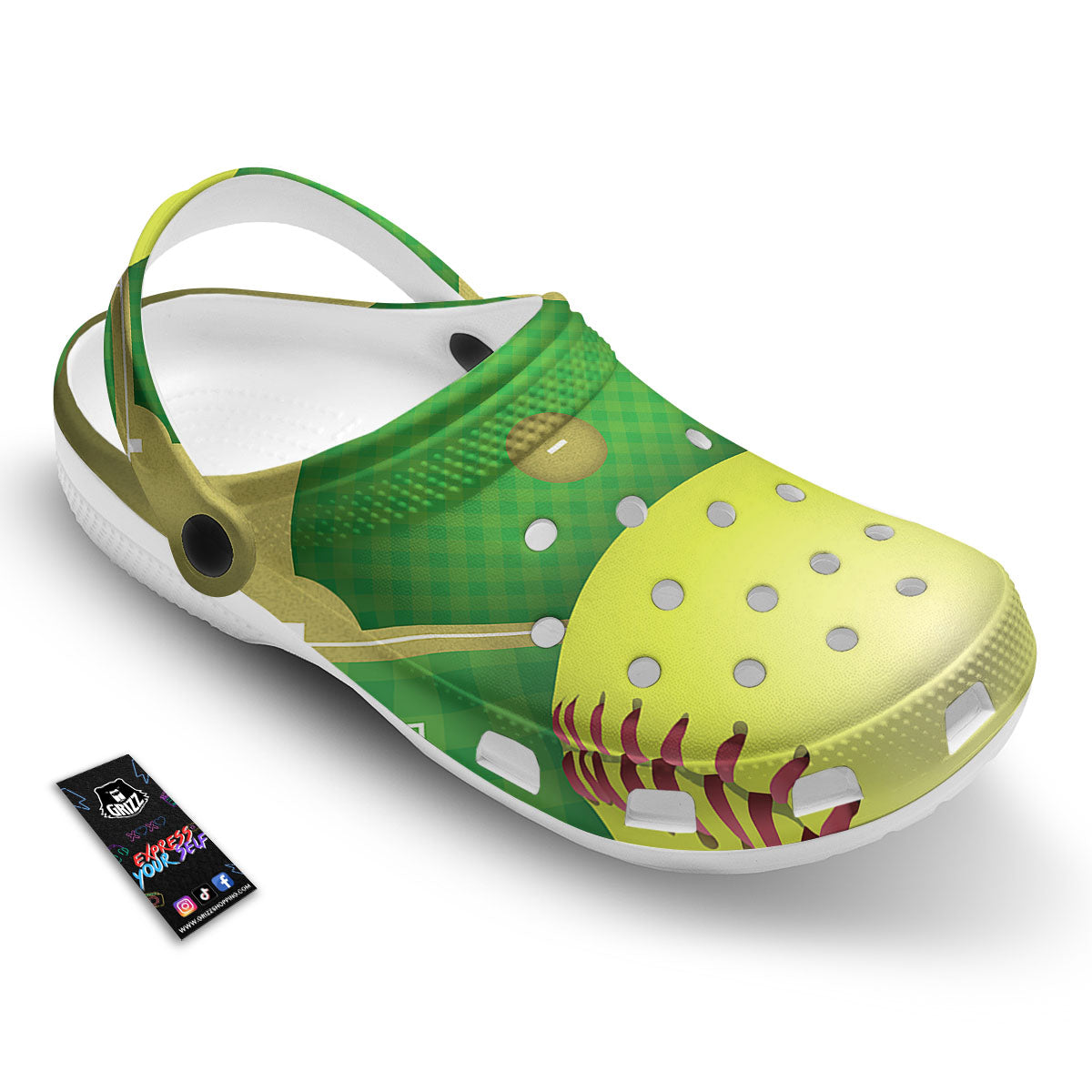 Ball And Softball Field Print Clog-grizzshop