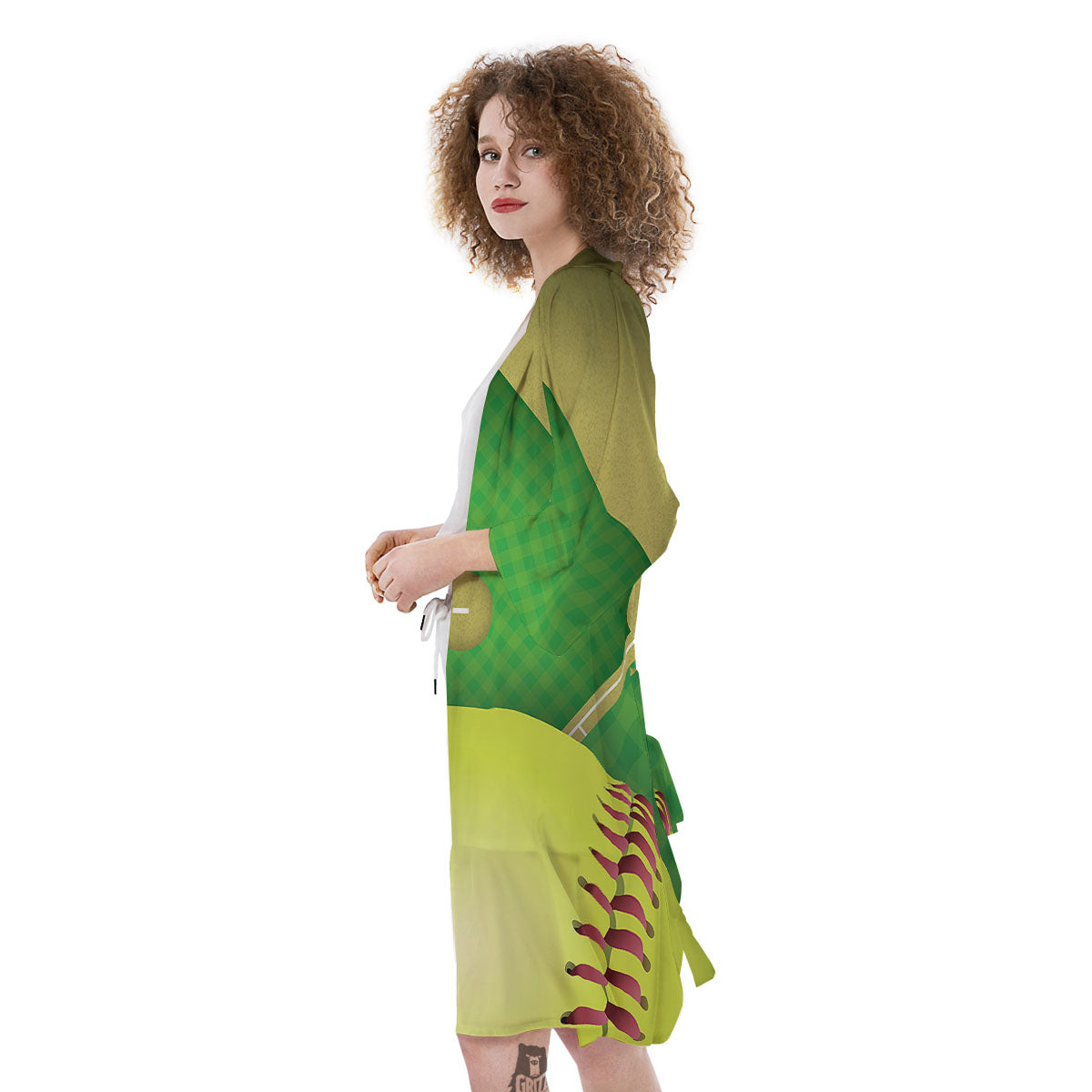 Ball And Softball Field Print Kimono-grizzshop