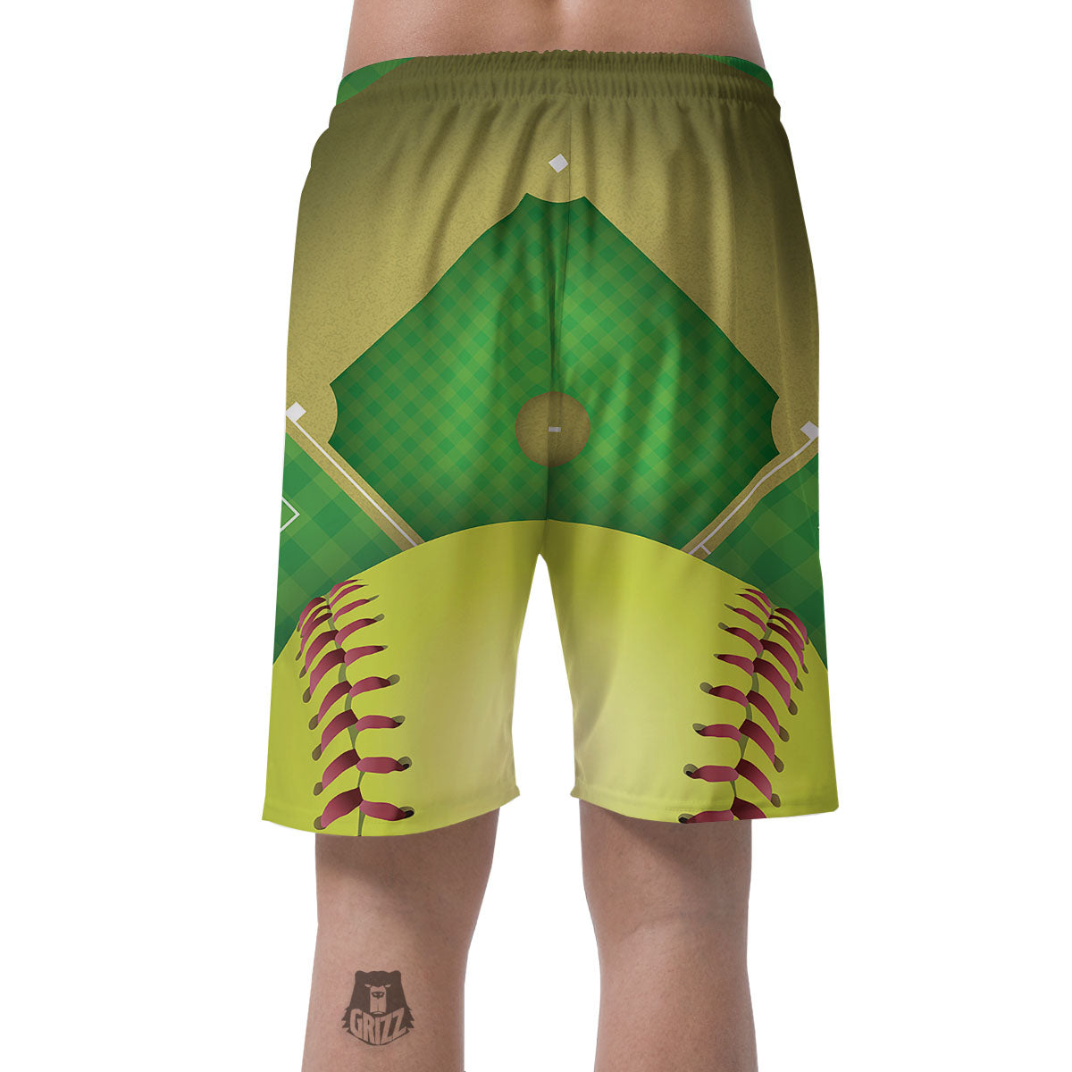 Ball And Softball Field Print Men's Shorts-grizzshop