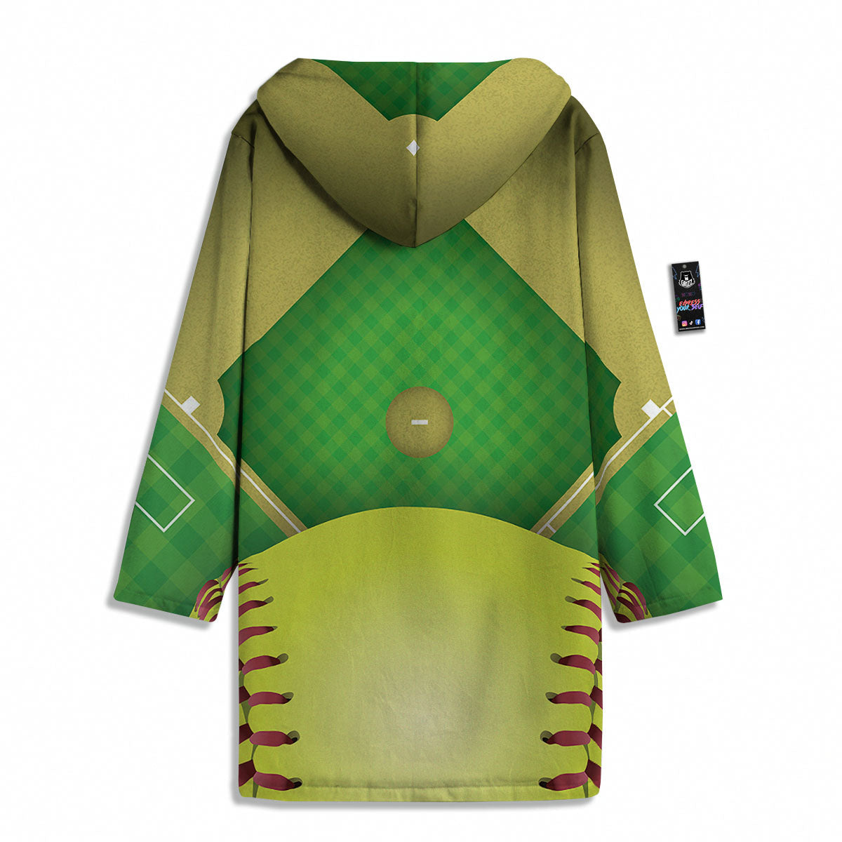 Ball And Softball Field Print Men's Windbreaker Jacket-grizzshop