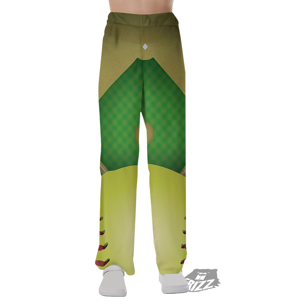 Ball And Softball Field Print Pajama Pants-grizzshop