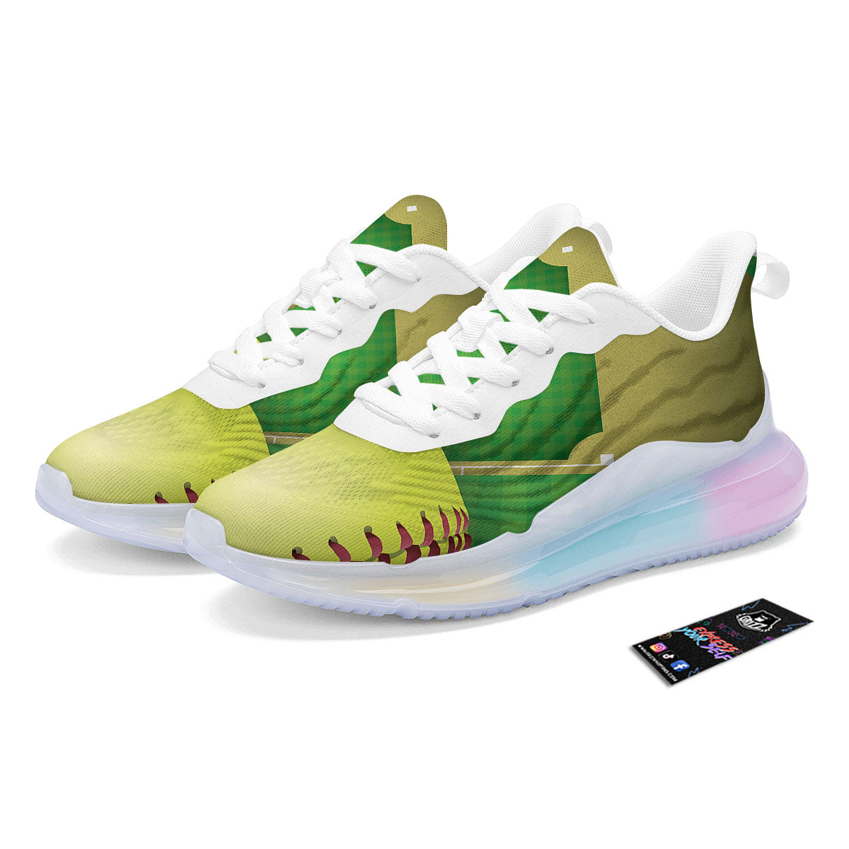 Ball And Softball Field Print Running Sneakers-grizzshop