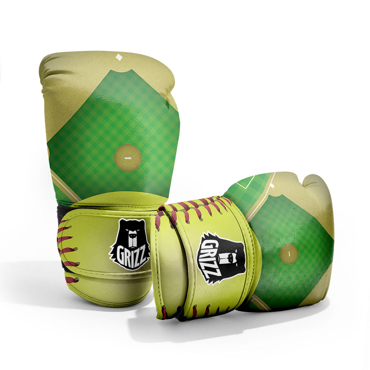 Ball And Softball Field Print Pro Boxing Glove