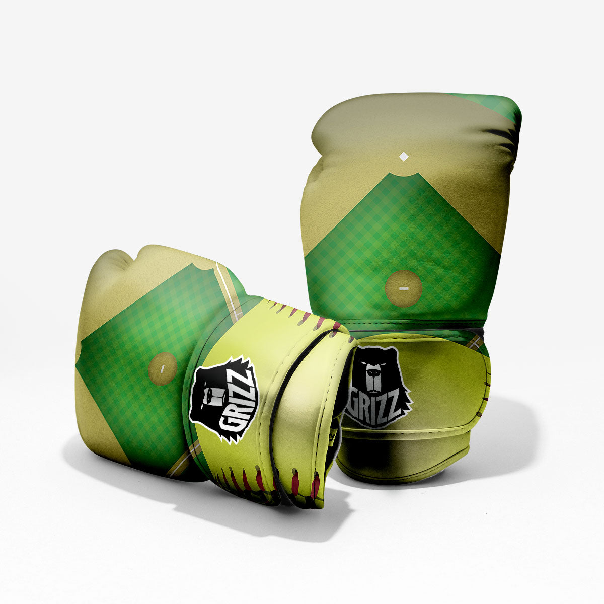 Ball And Softball Field Print Pro Boxing Glove