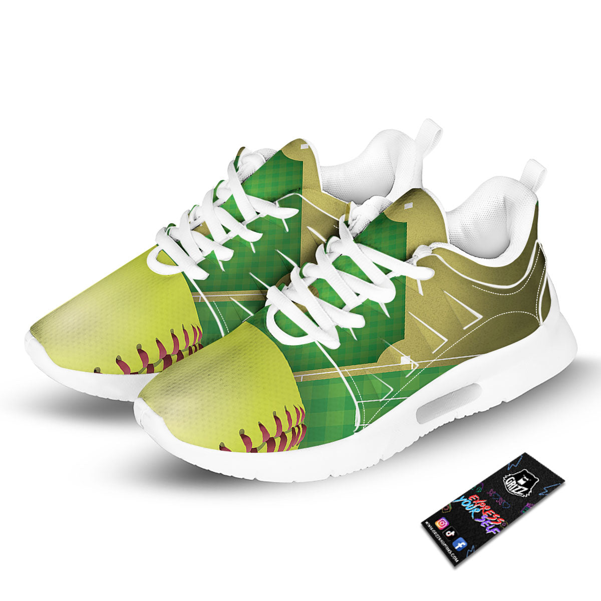 Ball And Softball Field Print Tennis Shoes-grizzshop