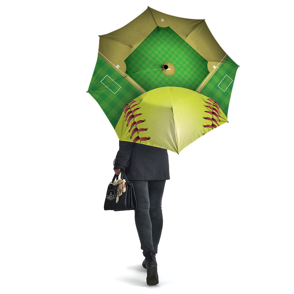 Ball And Softball Field Print Umbrella-grizzshop