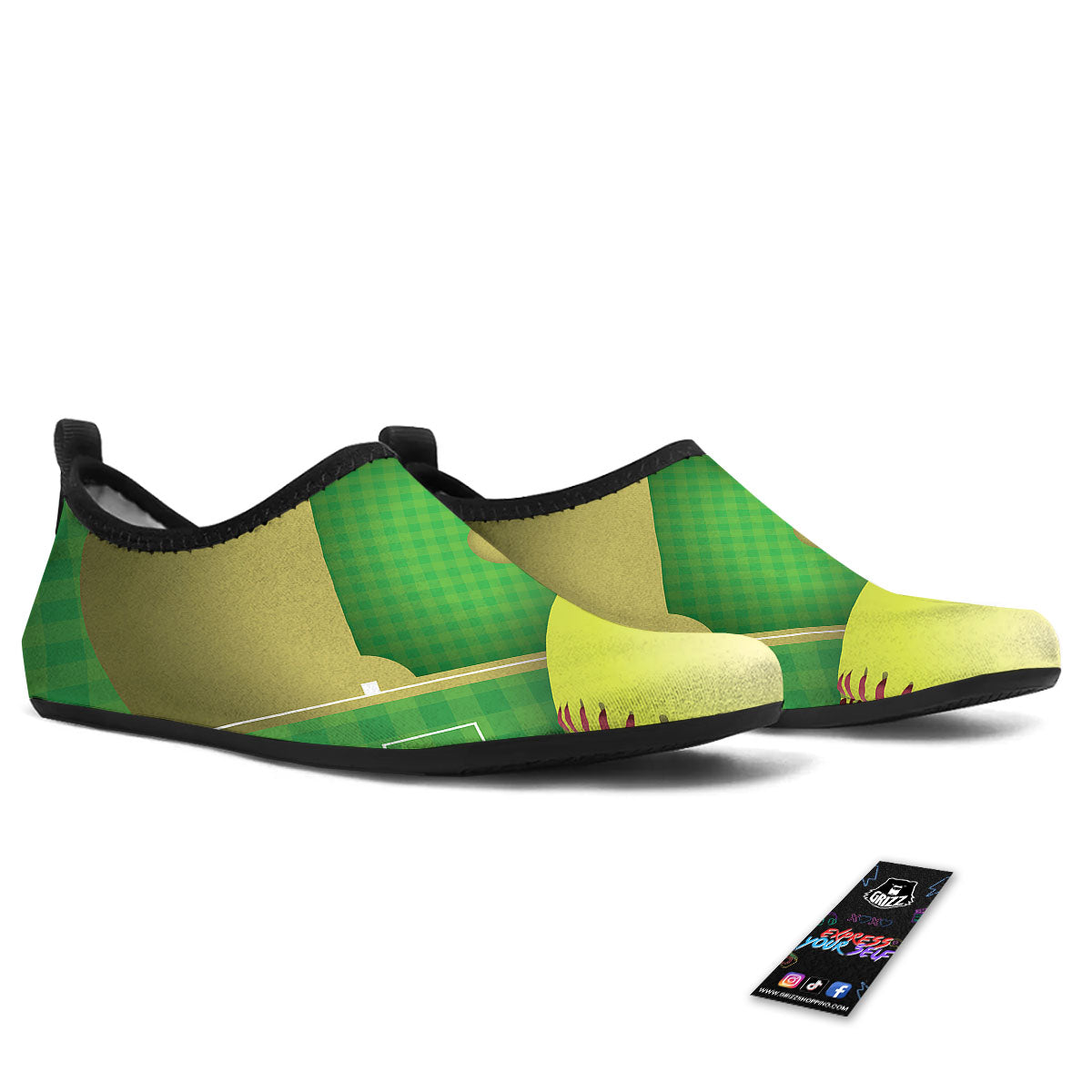 Ball And Softball Field Print Water Shoes-grizzshop