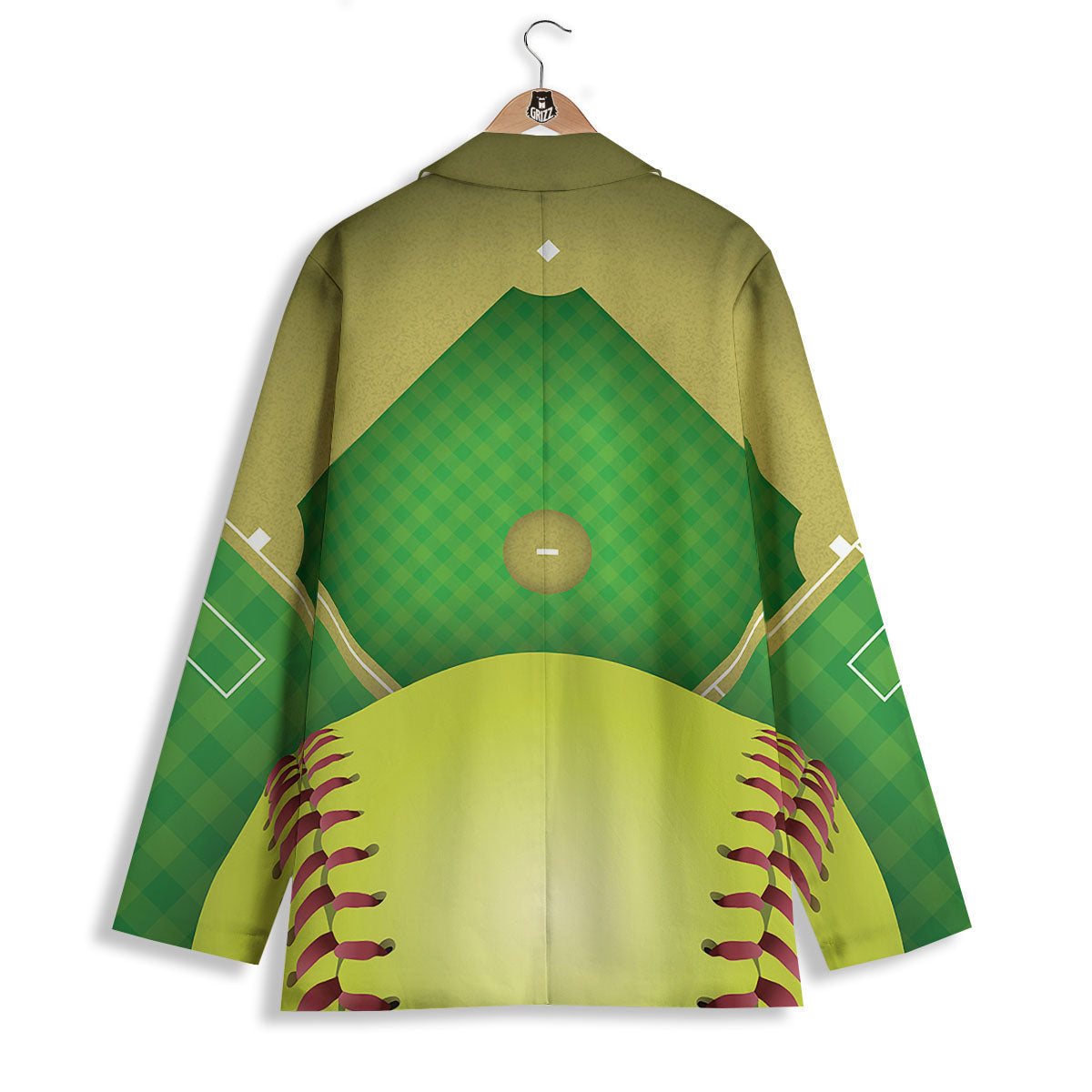 Ball And Softball Field Print Women's Blazer-grizzshop