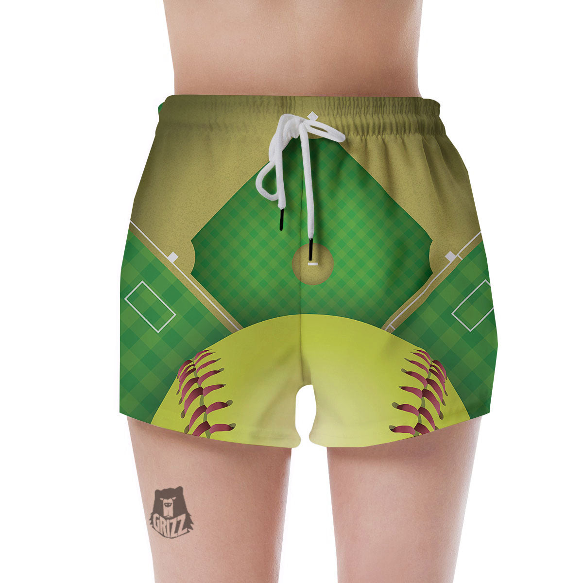 Ball And Softball Field Print Women's Shorts-grizzshop