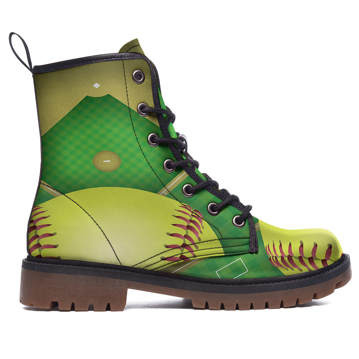 Ball And Softball Field Print Work Boots-grizzshop