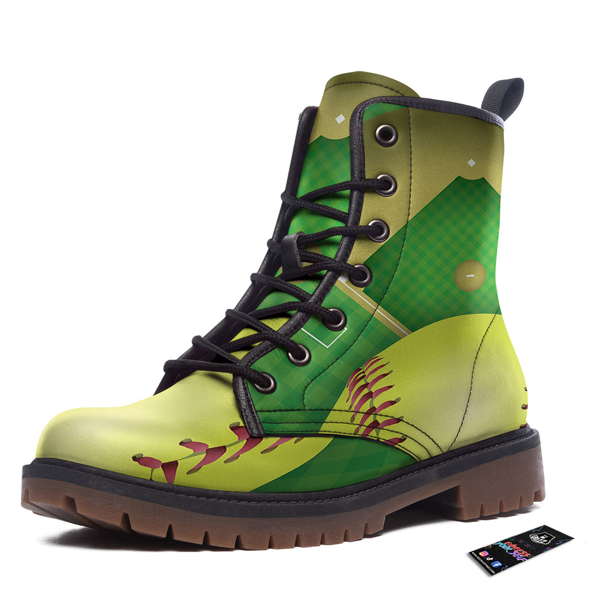 Ball And Softball Field Print Work Boots-grizzshop