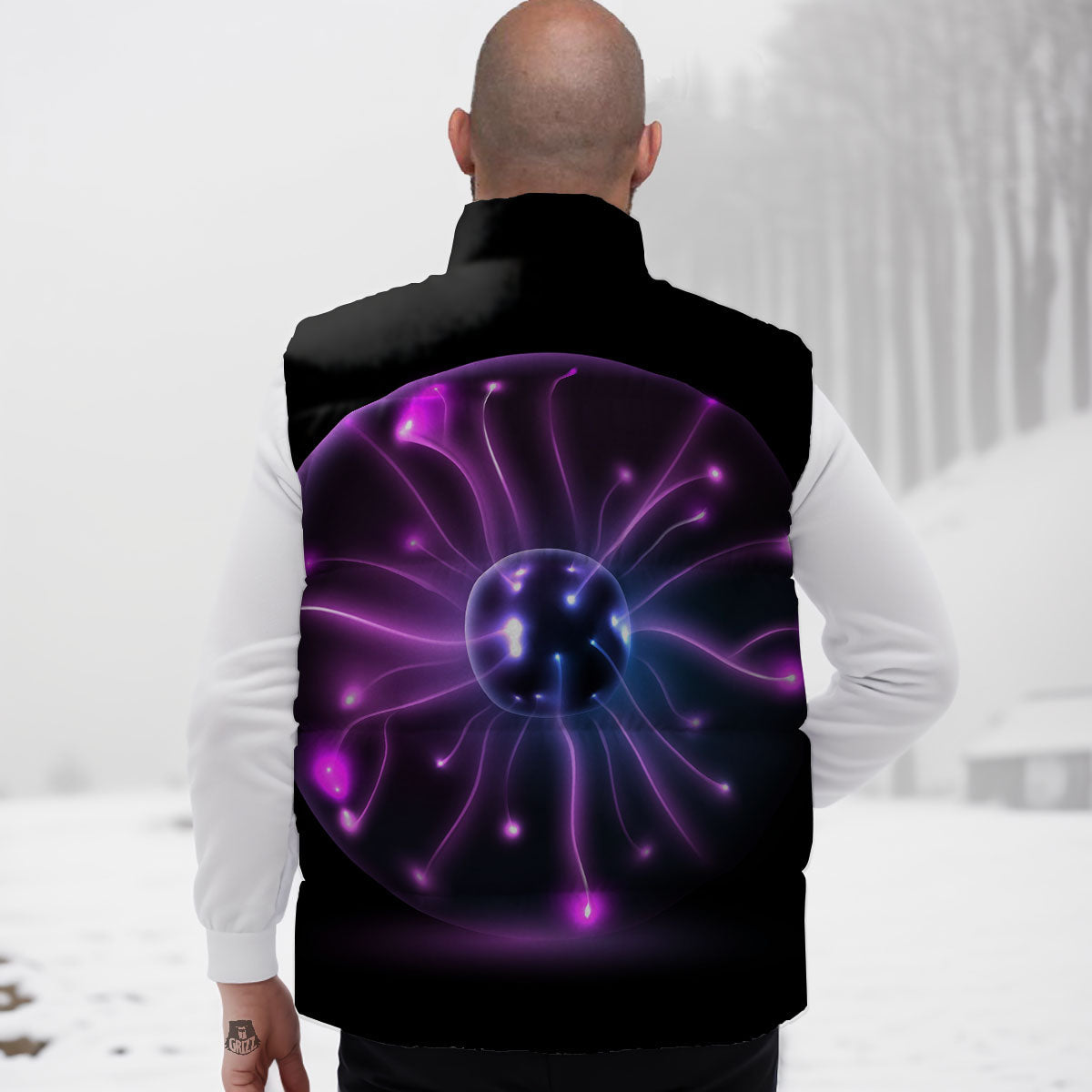 Ball Plasma Print Down Vest-grizzshop