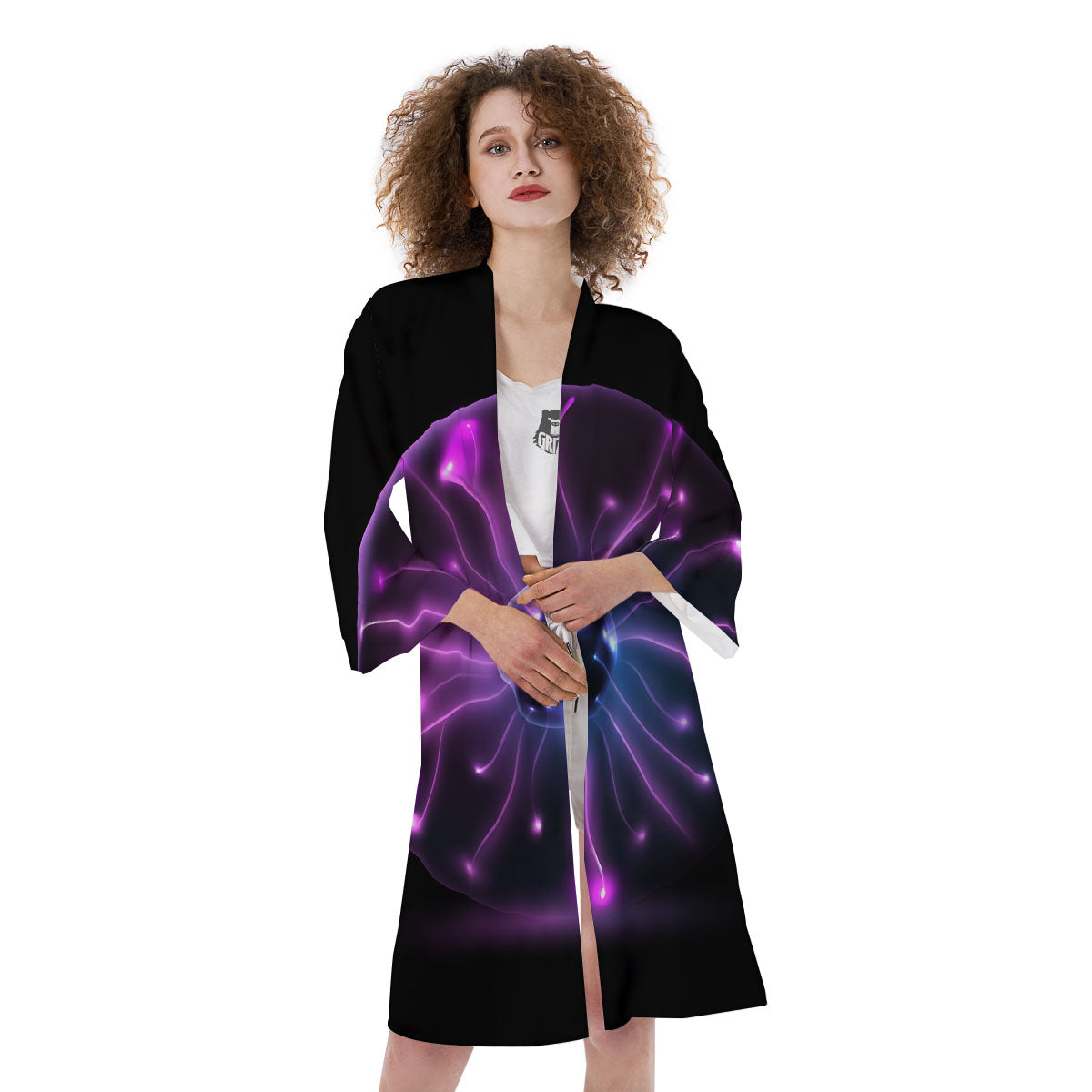 Ball Plasma Print Kimono-grizzshop
