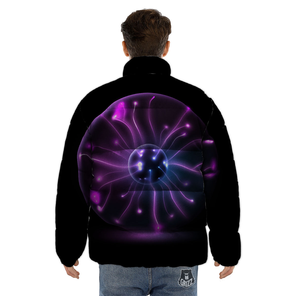 Ball Plasma Print Puffer Jacket-grizzshop