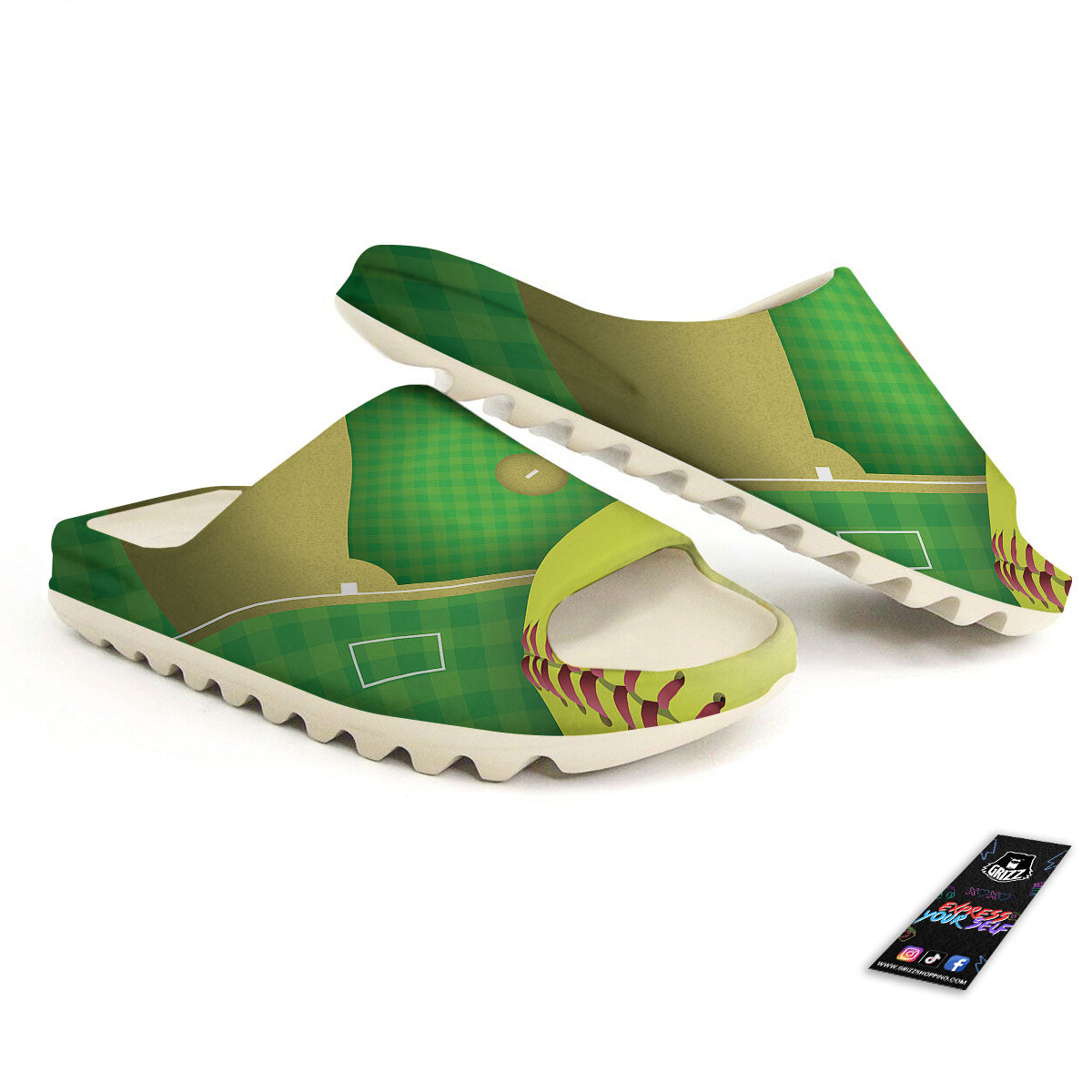 Ball And Softball Field Print Sandals-grizzshop