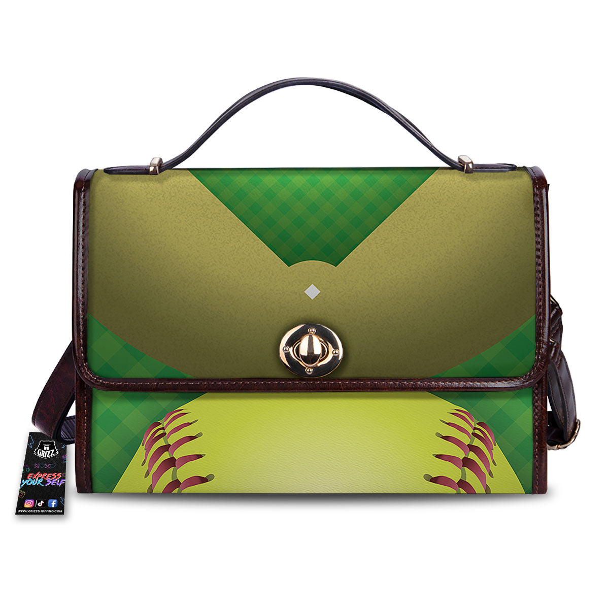 Ball And Softball Field Print Women's Satchel Bag