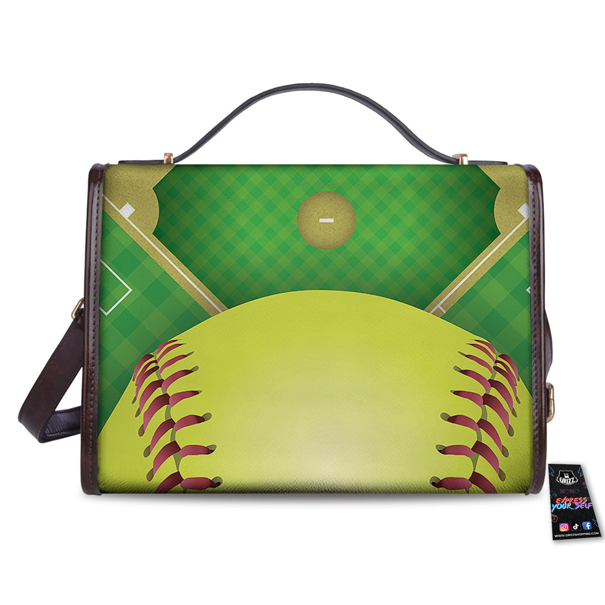 Ball And Softball Field Print Women's Satchel Bag