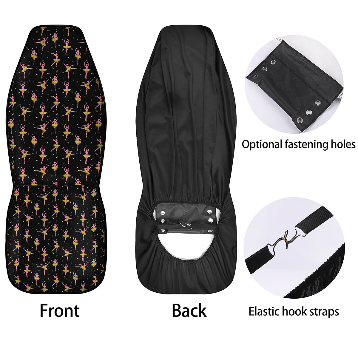 Ballet Dancing Print Pattern Car Seat Covers-grizzshop