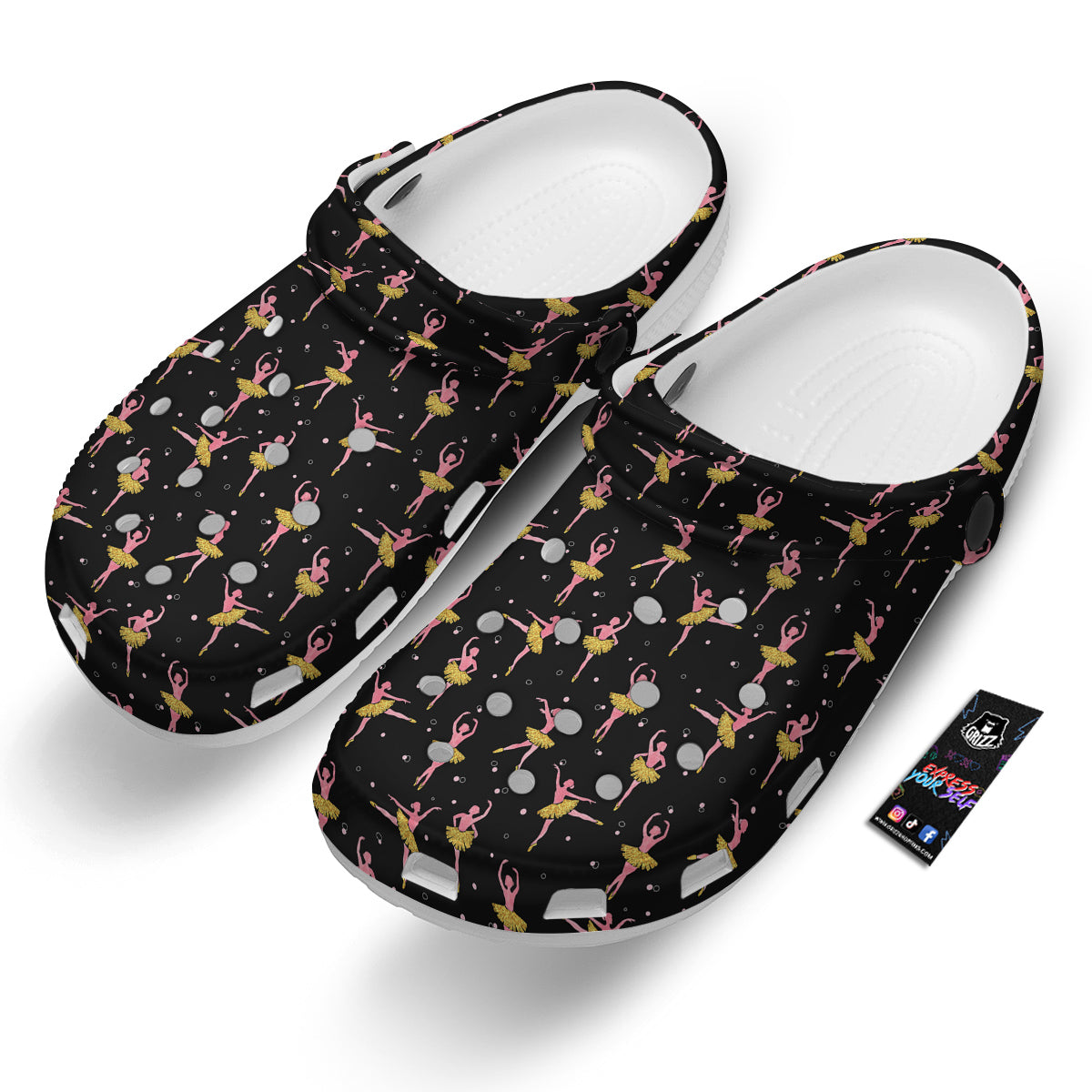Ballet Dancing Print Pattern Clog-grizzshop