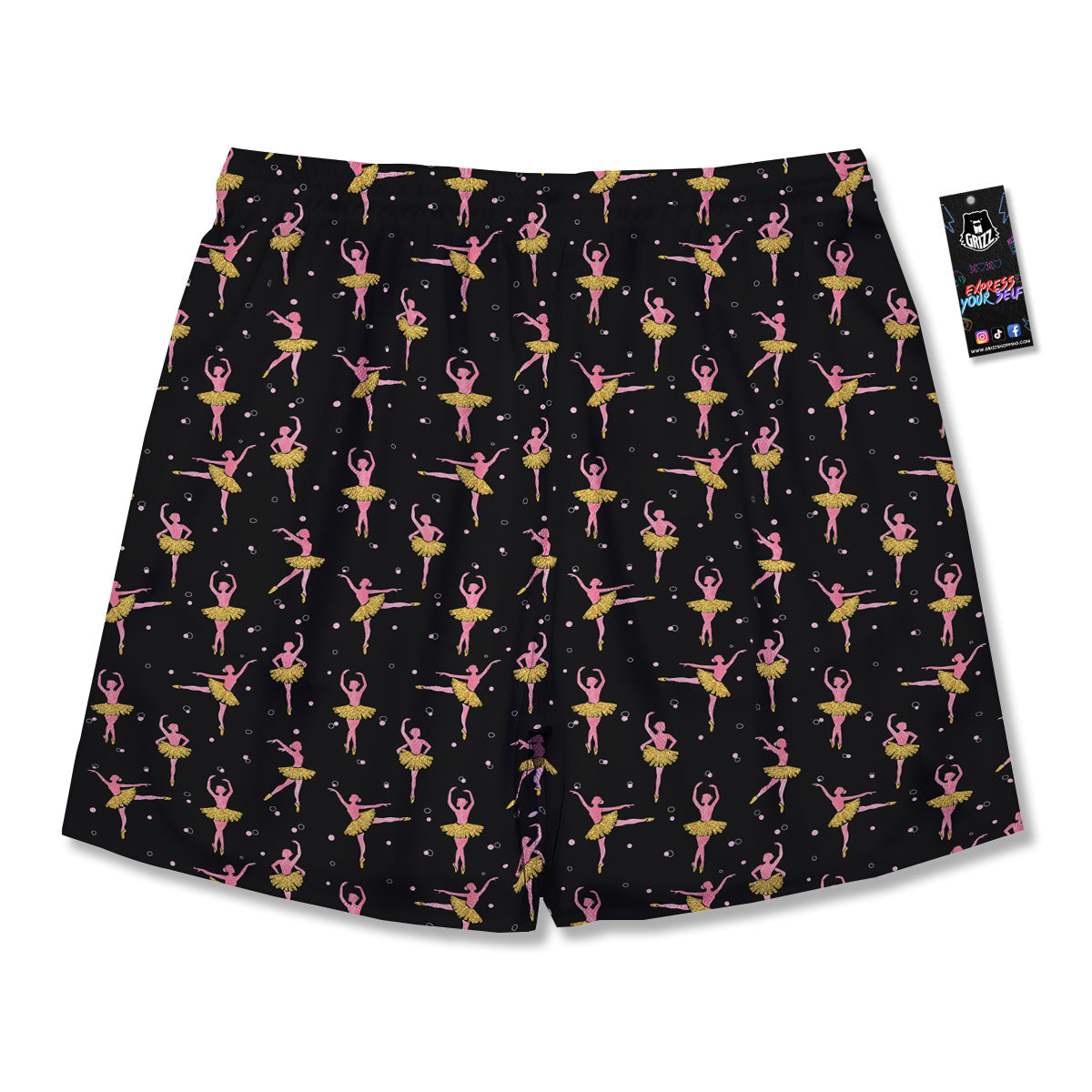 Ballet Dancing Print Pattern Men's Running Shorts-grizzshop