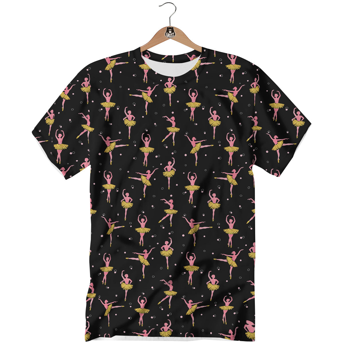 Ballet Dancing Print Pattern T-Shirt-grizzshop