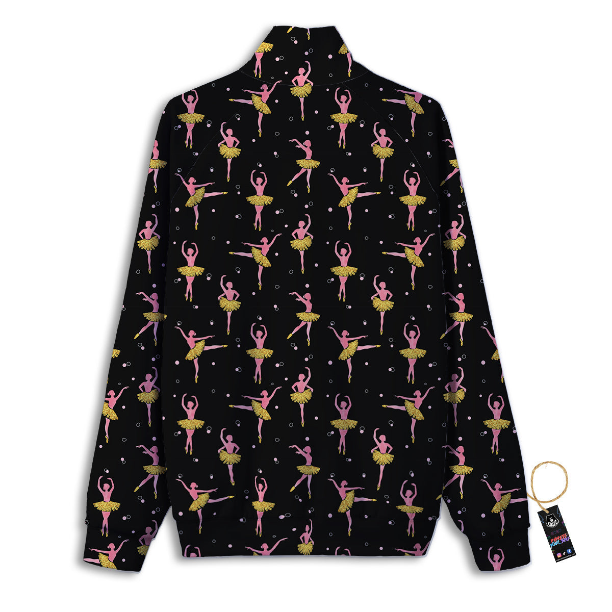 Ballet Dancing Print Pattern Track Jacket-grizzshop