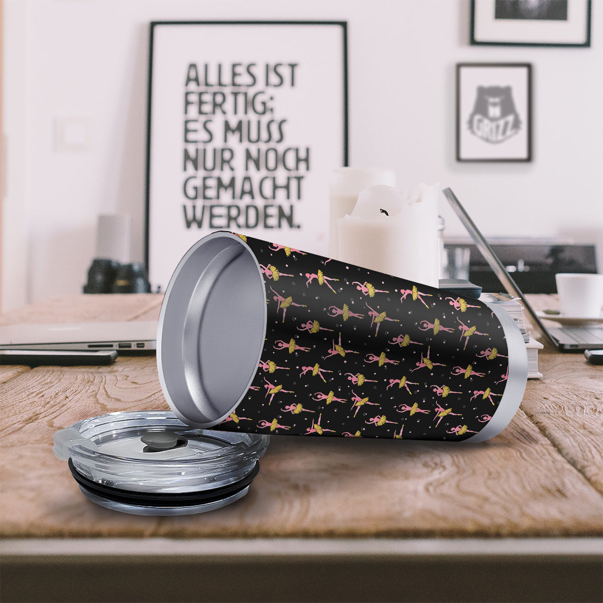 Ballet Dancing Print Pattern Tumbler-grizzshop