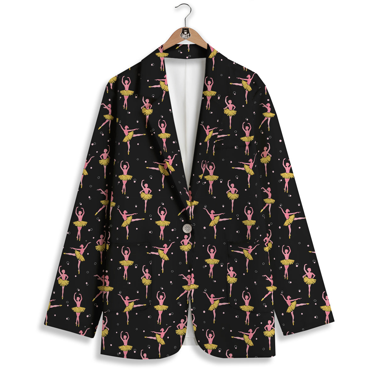 Ballet Dancing Print Pattern Women's Blazer-grizzshop