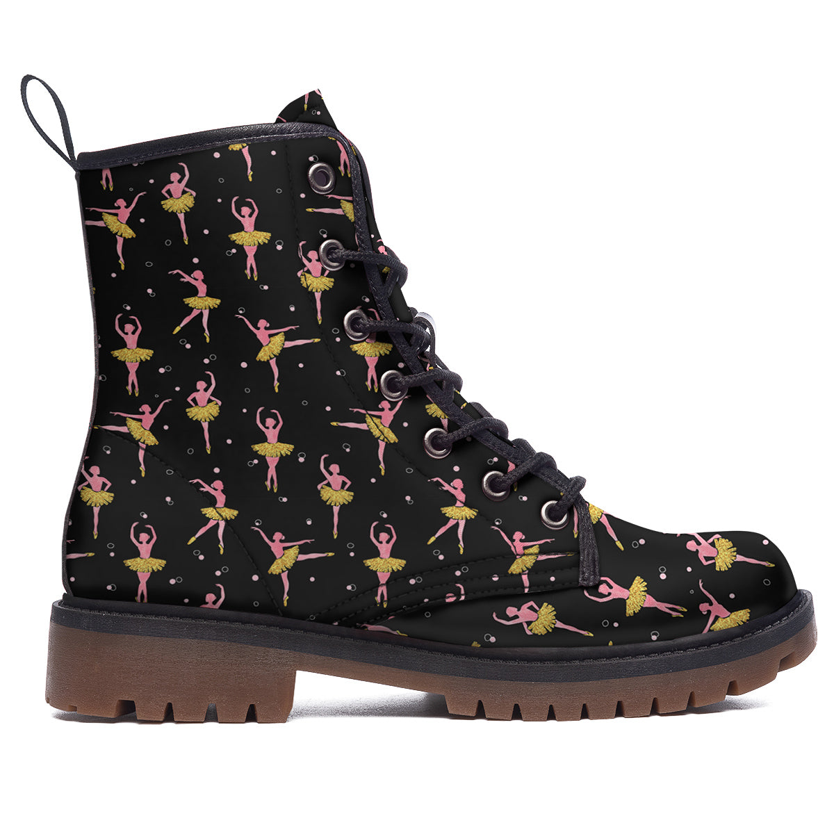 Ballet Dancing Print Pattern Work Boots-grizzshop