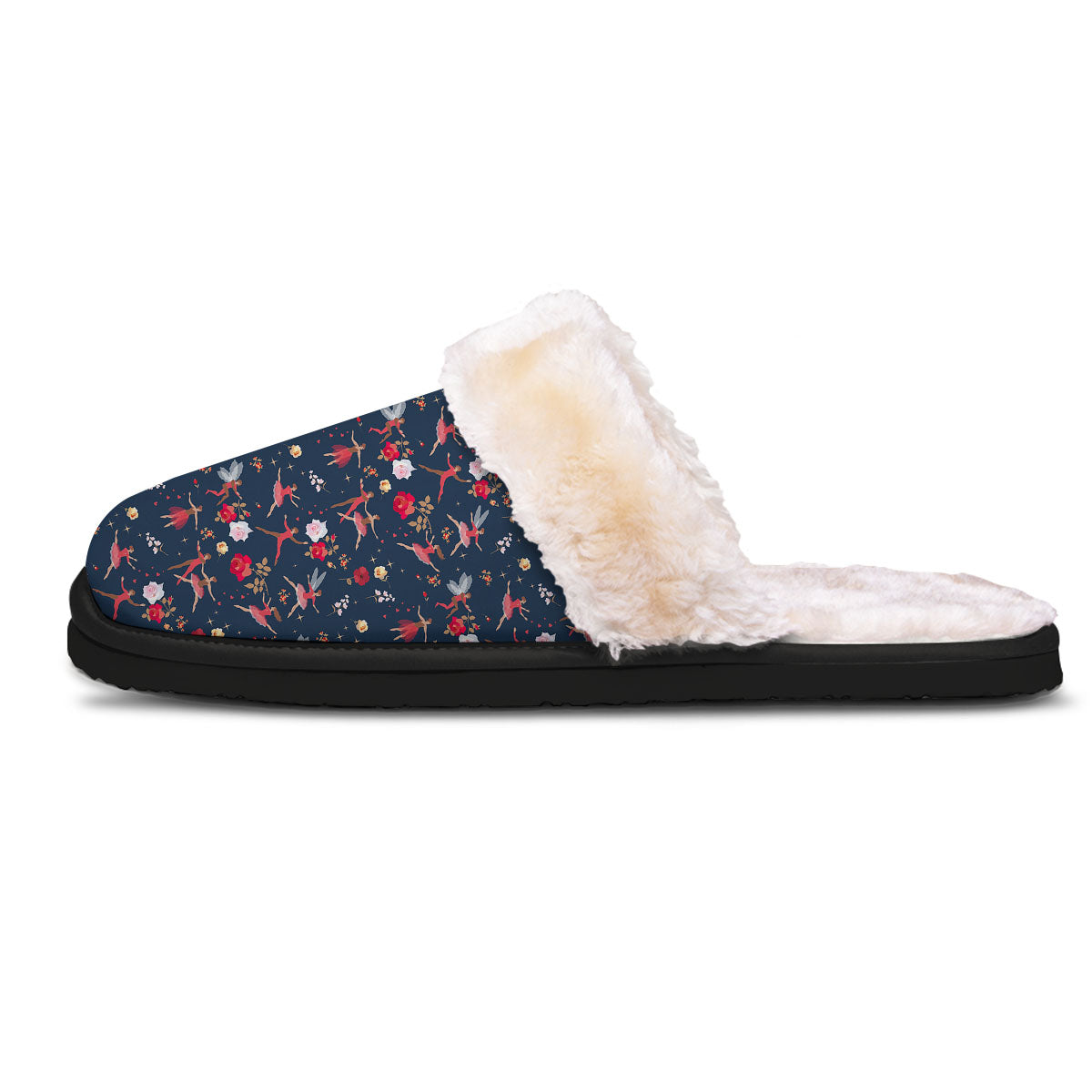 Ballet Floral Print Pattern Slippers-grizzshop