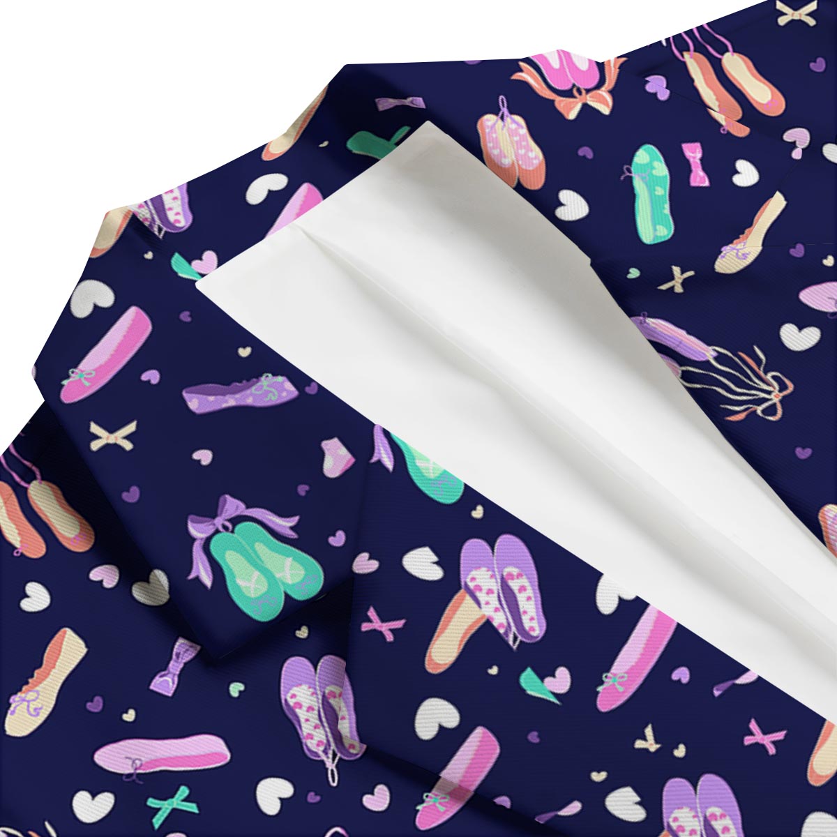 Ballet Pattern Print Men's Blazer-grizzshop