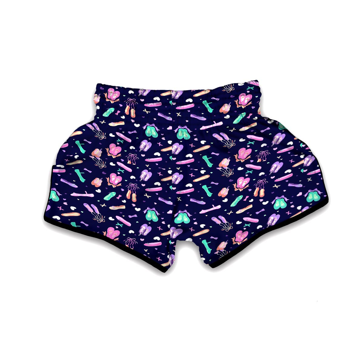 Ballet Pattern Print Muay Thai Boxing Shorts-grizzshop