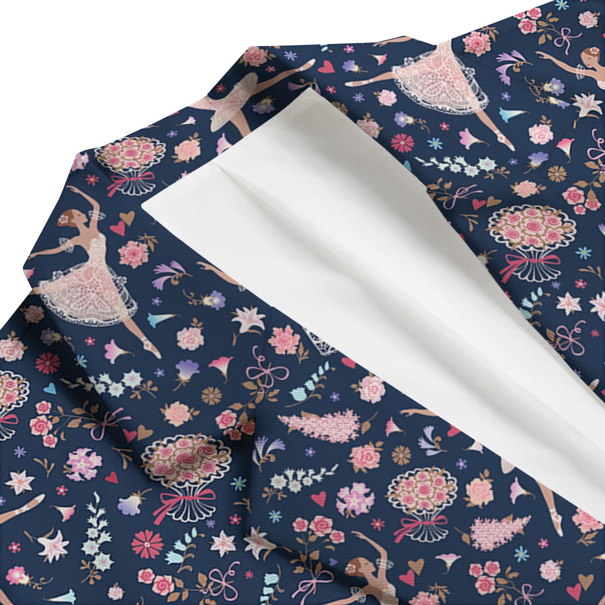 Ballet Print Pattern Men's Blazer-grizzshop
