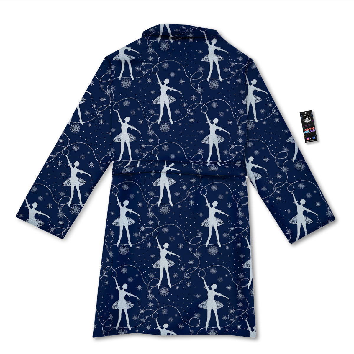 Ballet Snowflake Print Pattern Bathrobe-grizzshop