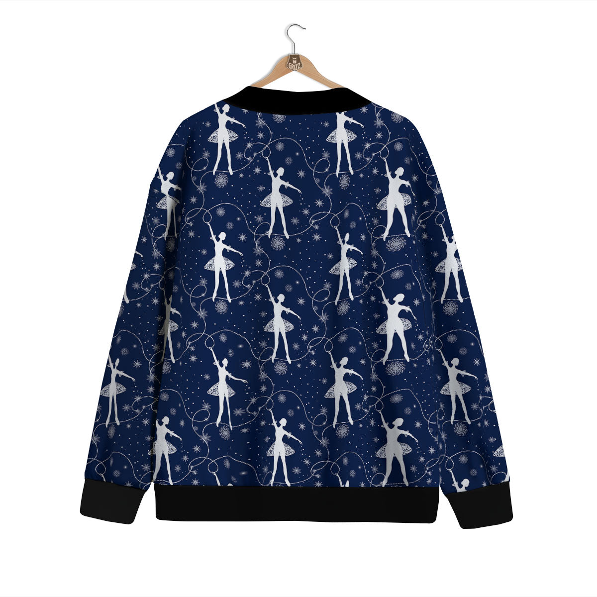 Ballet Snowflake Print Pattern Cardigan-grizzshop