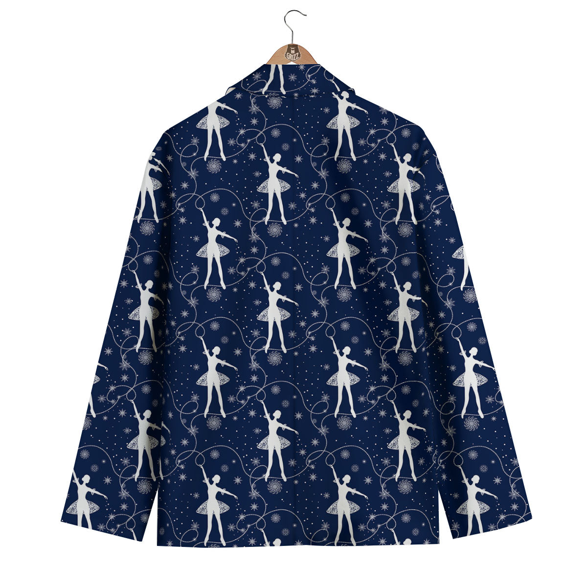 Ballet Snowflake Print Pattern Men's Blazer-grizzshop