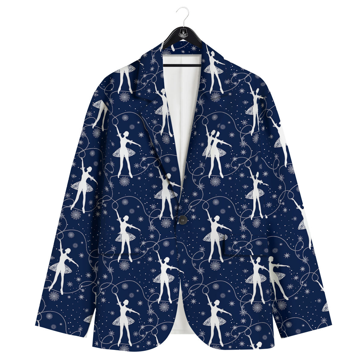 Ballet Snowflake Print Pattern Men's Sport Coat-grizzshop